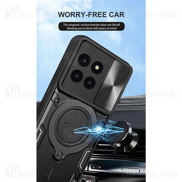 قاب ضد ضربه مگنتی Honor X6a Magnetic Support Case دارای محافظ دوربین