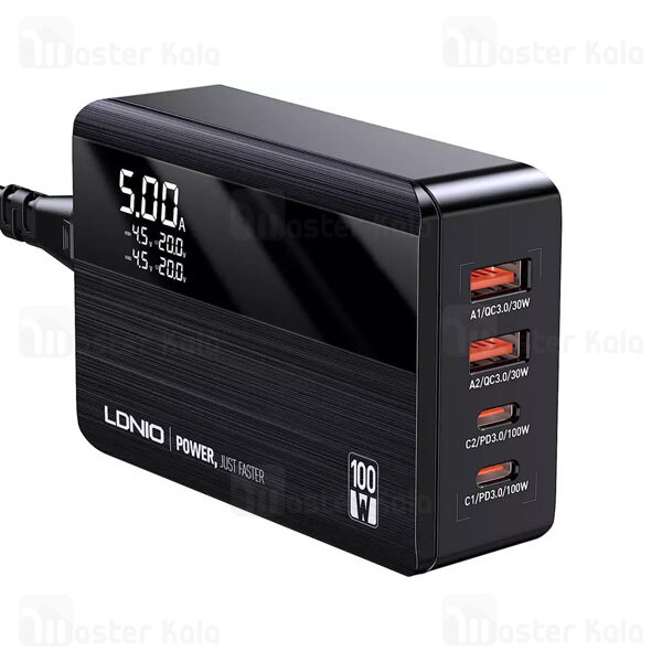 هاب شارژر 4 پورت الدینیو LDNIO A4809C توان 100 وات