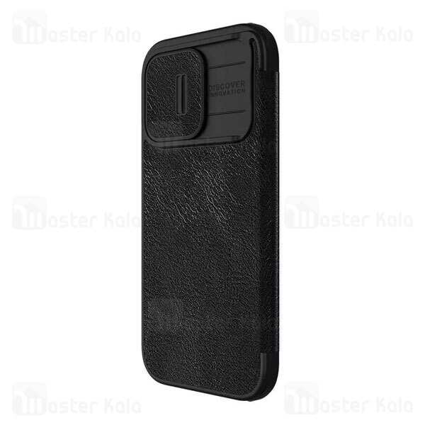 کیف چرمی نیلکین آیفون Apple iPhone 15 Pro Max Nillkin Qin Pro Leather Case دارای محافظ دوربین