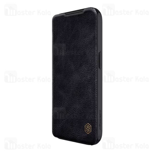 کیف چرمی نیلکین آیفون Apple iPhone 15 Pro Max Nillkin Qin Pro Leather Case دارای محافظ دوربین