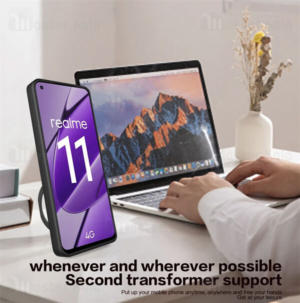 قاب ضد ضربه مگنتی Realme 11 4G Magnetic Support Case دارای محافظ دوربین