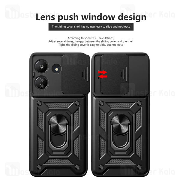 گارد محافظ ضد ضربه انگشتی Xiaomi Redmi 13C SHUNIJA Case دارای محافظ دوربین