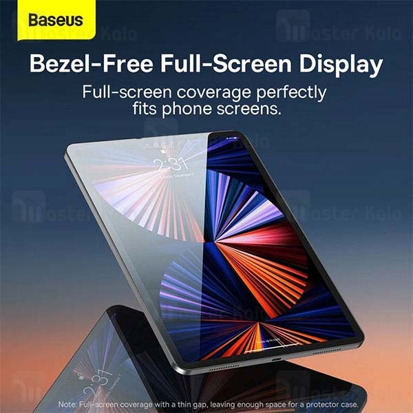 گلس آیپد Apple iPad 5 2018 Baseus 0.3mm Full Tempered Glass SGBL021302