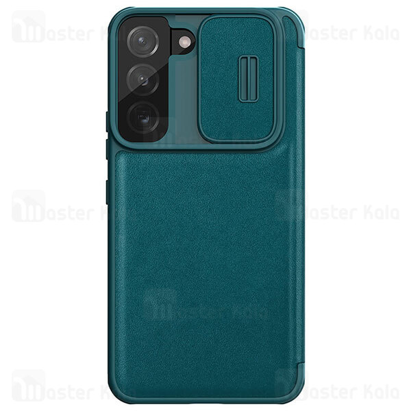 قاب محافظ لنز چرمی Nillkin Qin Pro Leather Case Samsung S22 Plus Sliding Cover