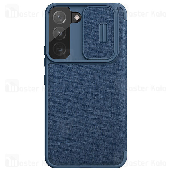 قاب محافظ لنز چرمی Nillkin Qin Pro Leather Case Samsung S22 Plus Sliding Cover