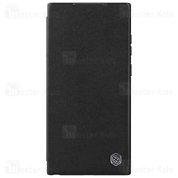 قاب محافظ لنز چرمی Nillkin Qin Pro Leather Case Samsung S22 Ultra Sliding Cover