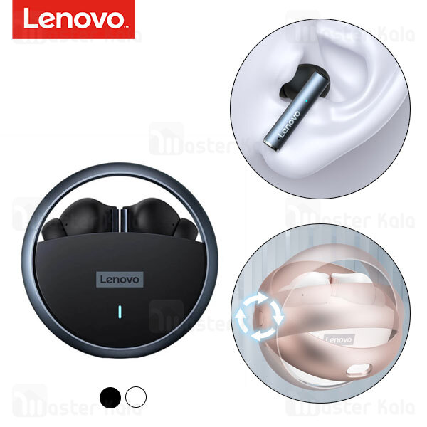 هندزفری بلوتوث دوگوش لنوو Lenovo LP60 True Wireless Rotating Bluetooth Headset
