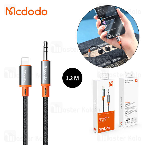 کابل لایتنینگ به AUX مک دودو Mcdodo CA-0780 Lightning to 3.5mm AUX Jack Cable طول 1.2 متری