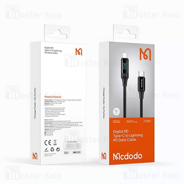 کابل آیفونی Mcdodo CA-1030 Digital HD Type-C To Lightning PD Data cable 36W 1.2m