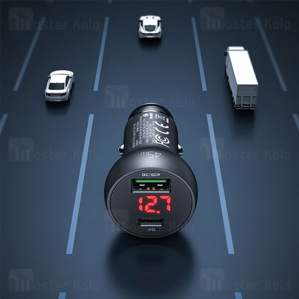 شارژر فندکی مک دودو Mcdodo CC-7030 PD QC Type C USB Car Charger نمایشگر دیجیتال توان 45 وات