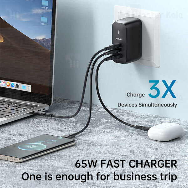 شارژر دیواری مک دودو Mcdodo CH-0291 GaN Dual Type-C USB توان 65 وات