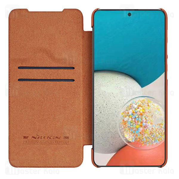 قاب محافظ لنز چرمی Nillkin Qin Pro Leather Case Samsung Galaxy A53 5G Sliding Cover