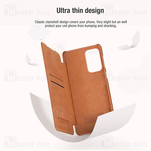 قاب محافظ لنز چرمی Nillkin Qin Pro Leather Case Samsung Galaxy A53 5G Sliding Cover