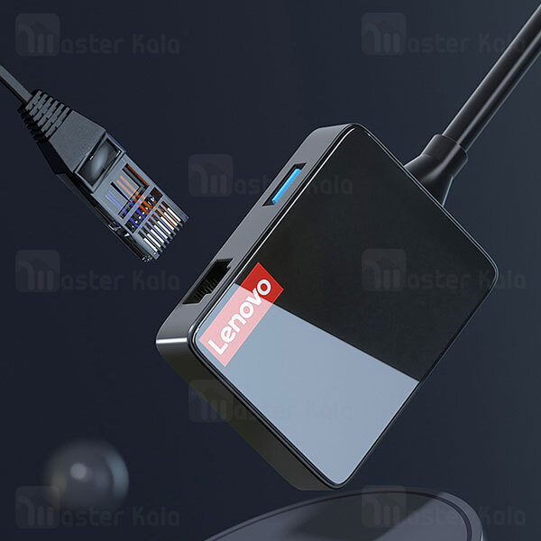 هاب 4 پورت لنوو Lenovo LP0803 4 in 1 USB HUB Adapter 3USB3.0 1RJ45 new