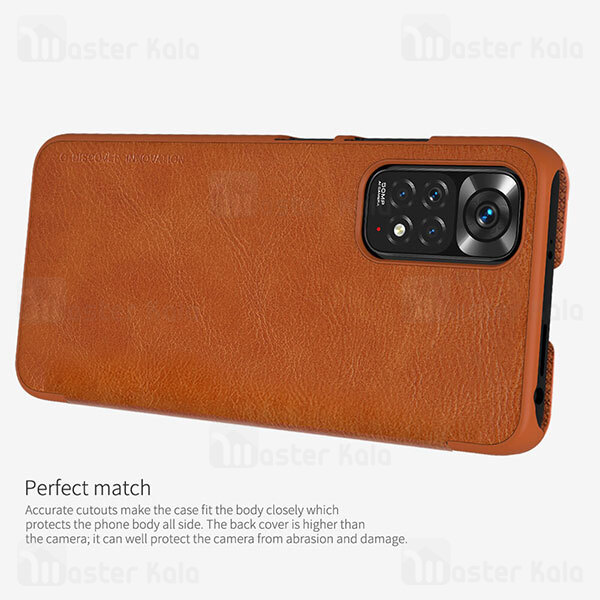 کیف چرمی نیلکین شیائومی Xiaomi Redmi Note 11 Nillkin Qin Leather Case