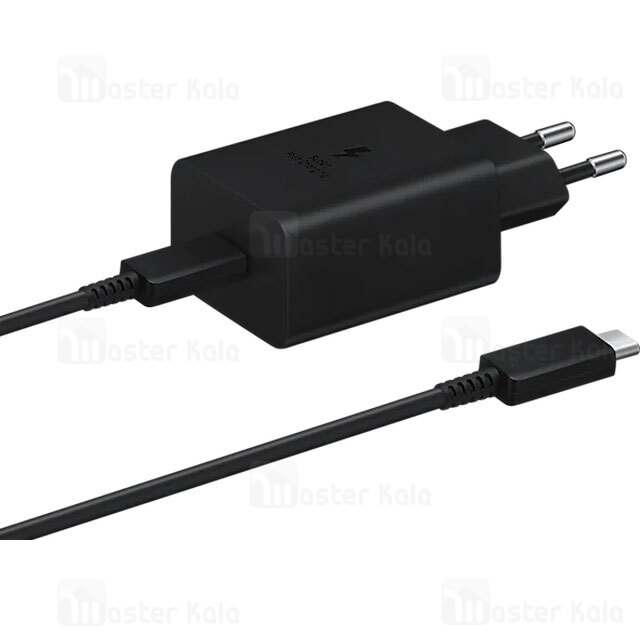 شارژر اصلی سوپر فست شارژ سامسونگ Samsung EP-T4511 Super Fast Charger 2.0 EU توان 45 وات با کابل