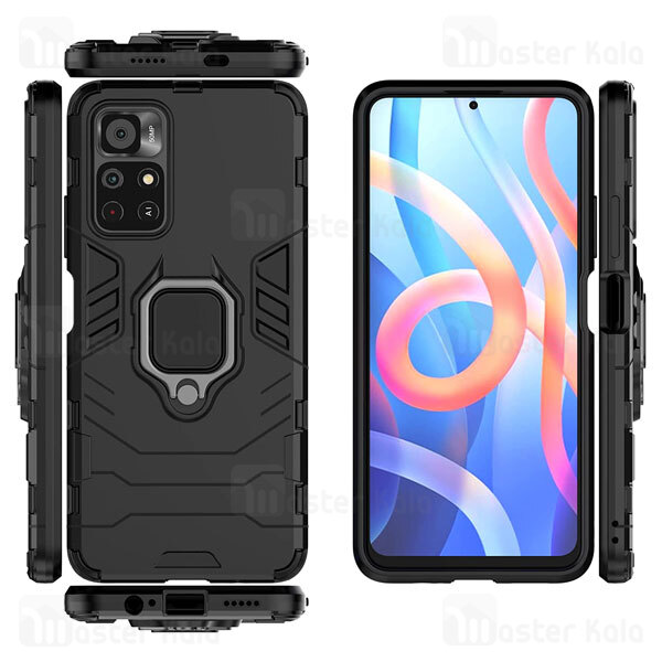 گارد ضد ضربه انگشتی شیائومی Xiaomi Poco M4 Pro 5G Black Panther KEYSION ShockProof Armor Ring