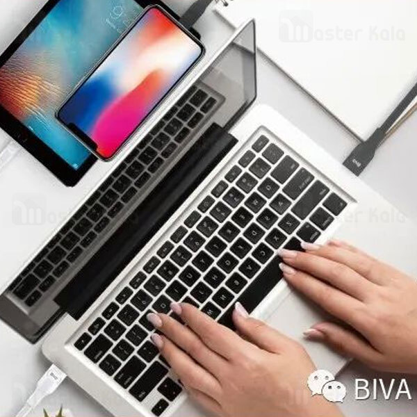کابل میکرو یو اس بی بیوا Biva C-01V طول 1 متر شدت جریان 2.4 آمپر