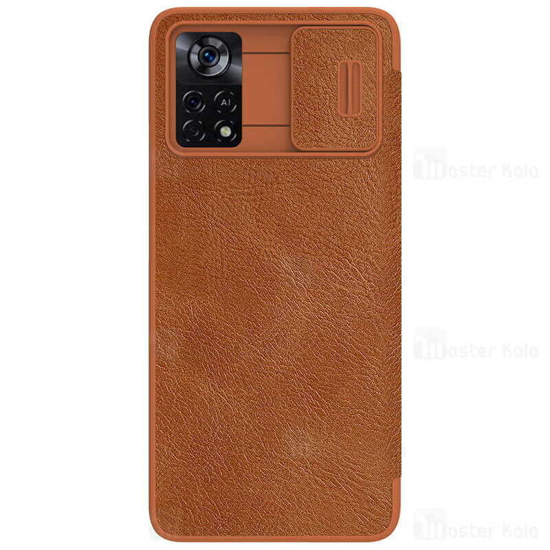 کیف چرمی نیلکین Xiaomi Poco X4 Pro 5G Nillkin Qin Pro Leather دارای محافظ دوربین