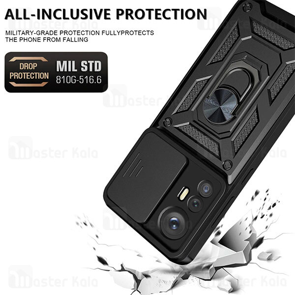 گارد محافظ ضد ضربه انگشتی Xiaomi 12 Pro SHUNIJA Case دارای محافظ دوربین