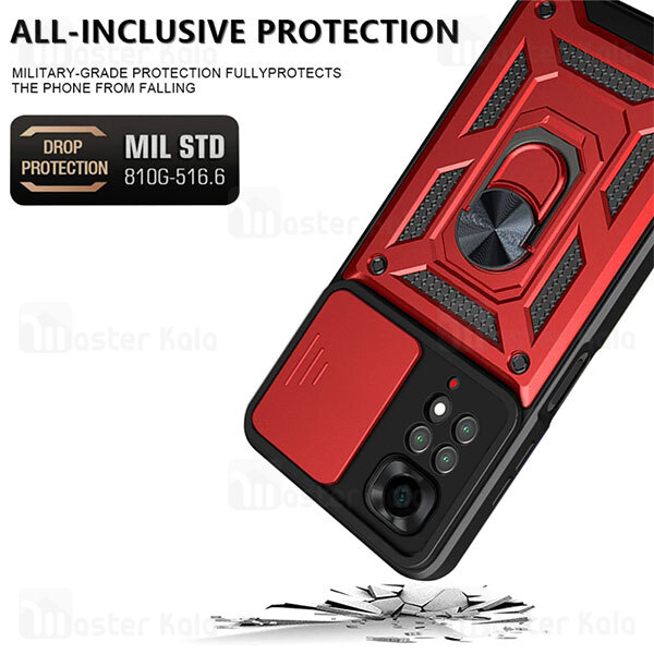 گارد محافظ ضد ضربه انگشتی Xiaomi Redmi Note 11 Pro Global SHUNIJA Case دارای محافظ دوربین