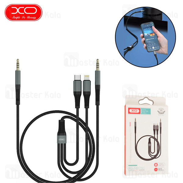 کابل انتقال صدا 3 به 1 Type C و لایتنینگ به AUX ایکس او Xo NB178C