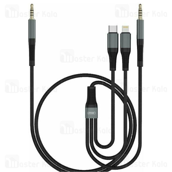 کابل انتقال صدا 3 به 1 Type C و لایتنینگ به AUX ایکس او Xo NB178C