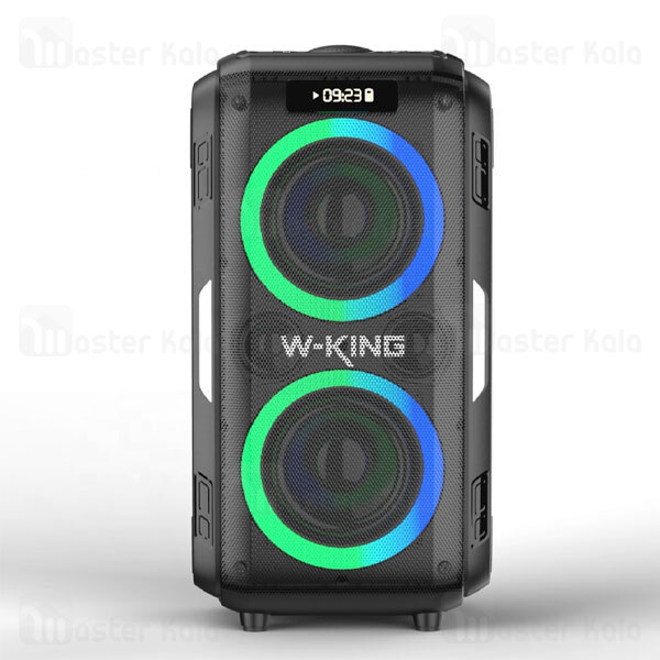 اسپیکر بلوتوث دبلیو کینگ W-King T9 Pro توان 120 رم و فلش خور با 2 میکروفون