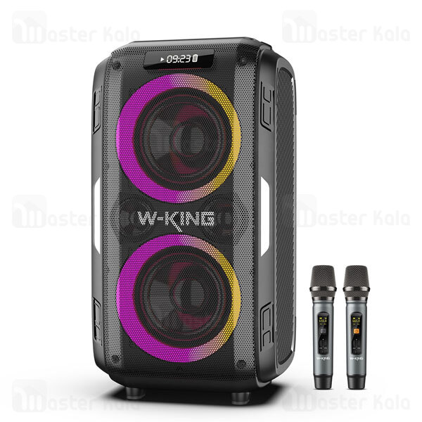 اسپیکر بلوتوث دبلیو کینگ W-King T9 Pro توان 120 رم و فلش خور با 2 میکروفون