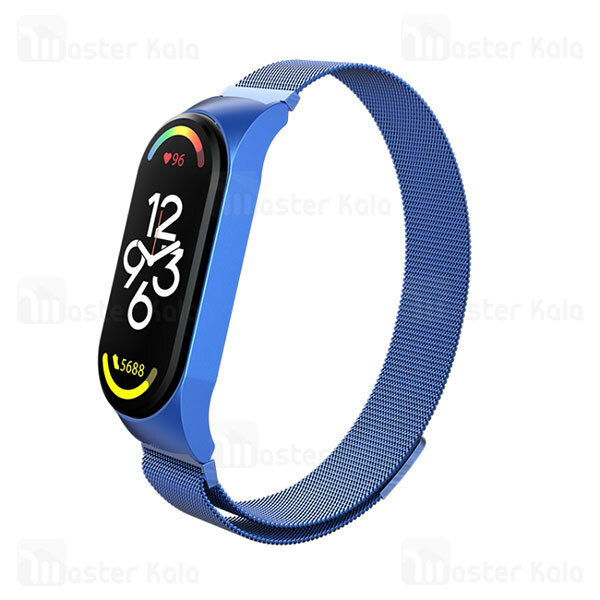 بند فلزی دستبند سلامتی شیائومی Mi Band 7 Stainless Steel Milanese Strap با قفل مگنتی