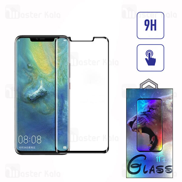 محافظ صفحه شیشه ای تمام صفحه تمام چسب خمیده Huawei Mate 20 Pro Curved Glass