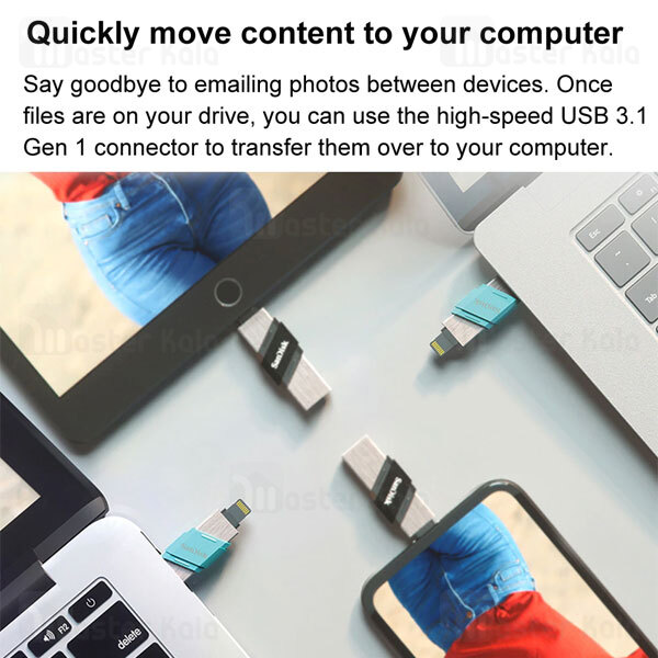 فلش مموری 128 گیگابایت لایتنینگ سن دیسک SanDisk iXpand Flip SDIX90N