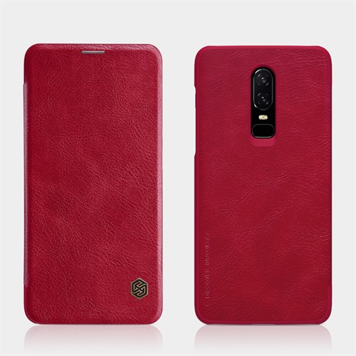 کیف چرمی نیلکین وان پلاس OnePlus 6 / A6000 Nillkin Qin Leather Case