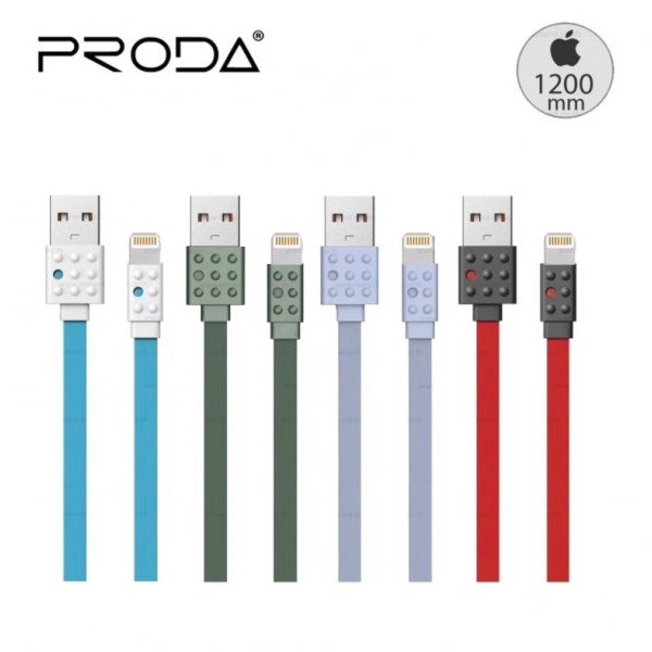 کابل شارژ فلت لایتنینگ پرودا Proda Lego PC-01i Data Charge Cable