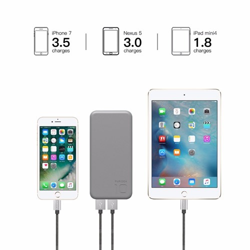 پاوربانک و شارژر همراه 10000 میلی آمپر پوریدا Puridea S2 Power Bank