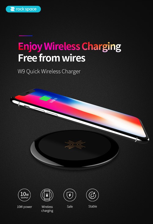 شارژر وایرلس راک اسپیس Rock Space W9 Quick Wireless Charger