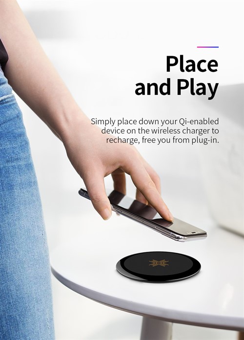 شارژر وایرلس راک اسپیس Rock Space W9 Quick Wireless Charger