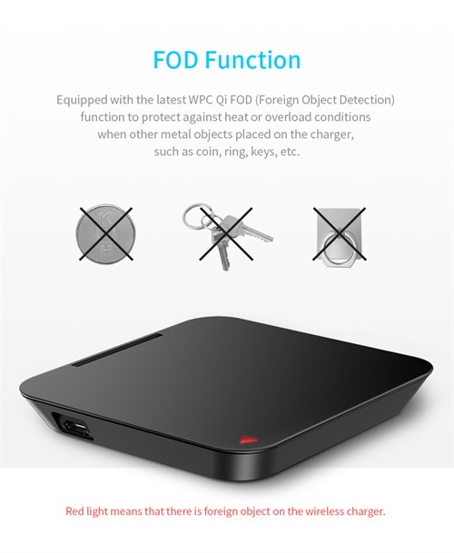 شارژر وایرلس راک اسپیس Rock Space W6 Quick Wireless Charger