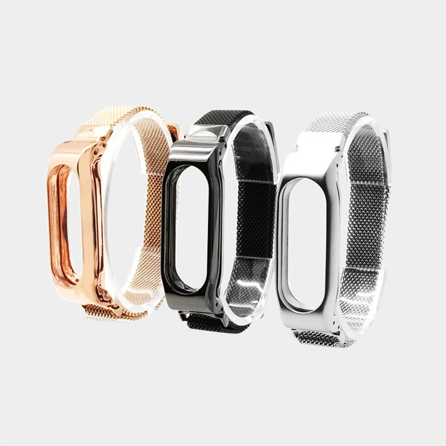 بند مچ بند هوشمند شیائومی مدل Mi Band 2 Stainless Steel Magnetic