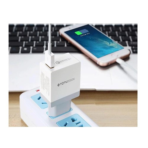 شارژر دیواری Qualcomm3.0 توتو TOTU Pioneer QC3.0 Single USB Port