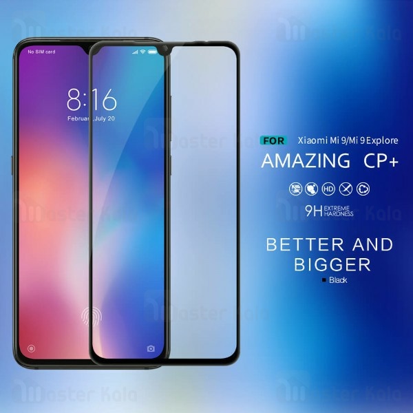 محافظ صفحه شیشه ای تمام صفحه تمام چسب نیلکین Xiaomi Mi 9 / Mi9 / Mi 9 Explorer Nillkin CP+ Glass