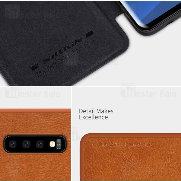 کیف چرمی Samsung Galaxy S10 Nillkin Qin Leather Case