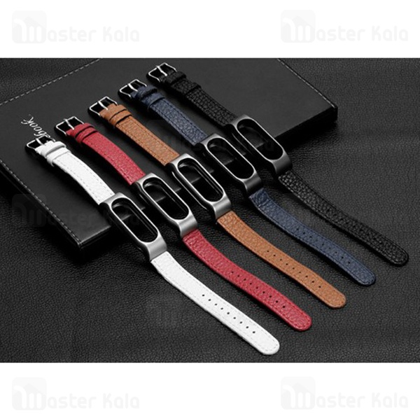 بند چرمی دستبند سلامتی شیائومی Xiaomi Mi Band 3 Leather Wrist Strap