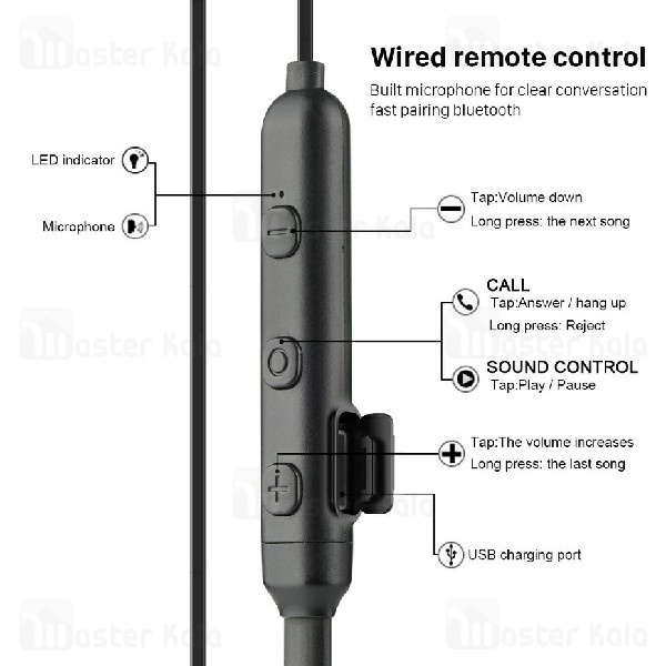 هندزفری بلوتوث هوکو НОСО ES11 Sport Wireless Earphone طراحی مگنتی و ضد آب
