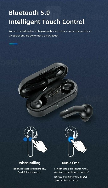 هندزفری بلوتوث دوگوش اوی Awei T10C True Wireless Earphones دارای کیس شارژ