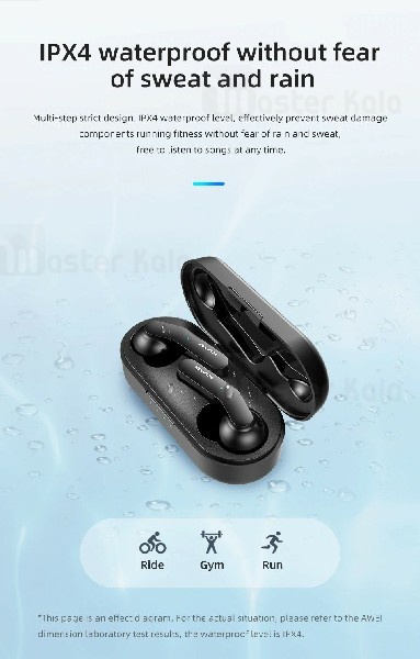 هندزفری بلوتوث دوتایی اوی Awei T10C True Wireless Earphones دارای کیس شارژ