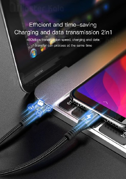 کابل اندرویدی Yesido CA36 Micro USB Super Fast Charge Data Cable 1.2M 5A