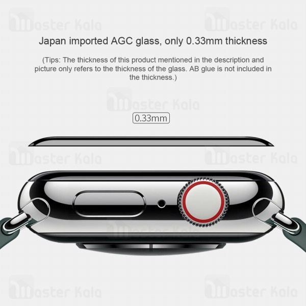 محافظ صفحه شیشه ای تمام صفحه نیلکین اپل واچ Apple Watch Series 4 44mm Nillkin 3D AW+ Glass