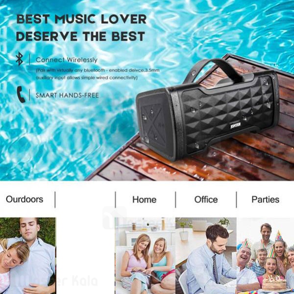 اسپیکر بلوتوث جانتر Jonter M91 24W IPX5 Bluetooth Speaker رم خور و ضدآب