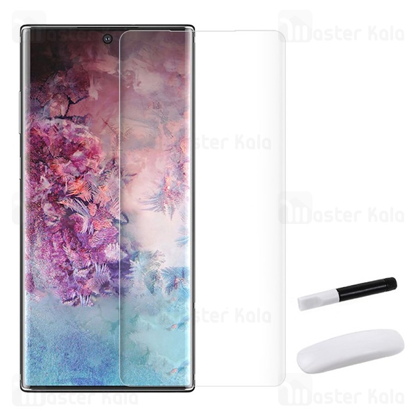 محافظ صفحه شیشه ای تمام صفحه و خمیده یو وی سامسونگ Samsung Galaxy Note 10 UV Nano Glass